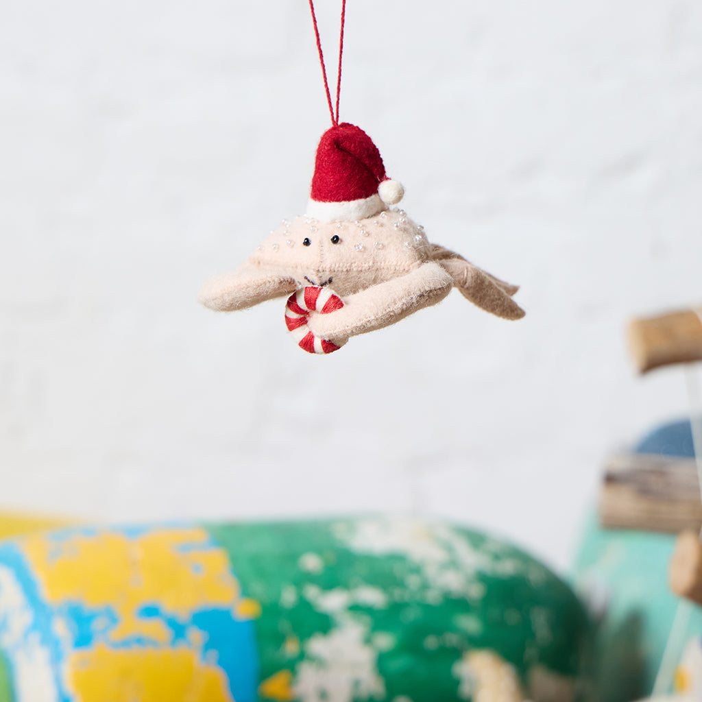 Christmas Crab Ornament