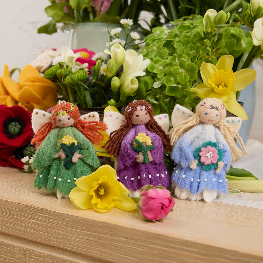 Green Flower Fairy Ornament