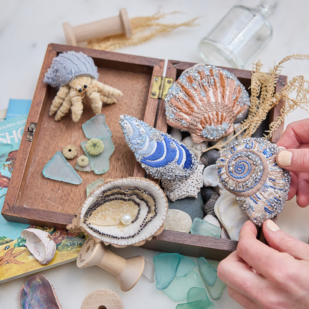 Snail Shell Beaded Ornament