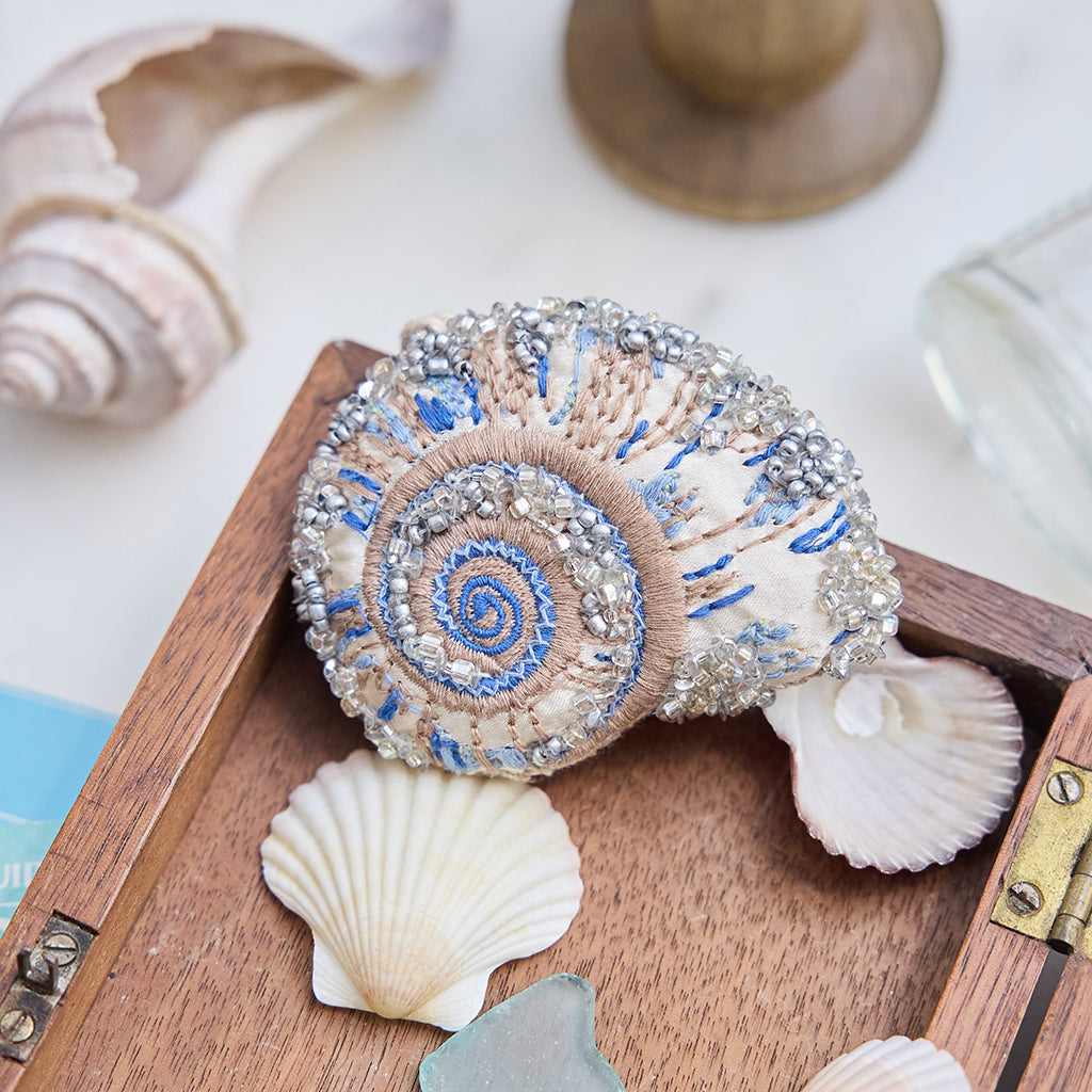 Snail Shell Beaded Ornament