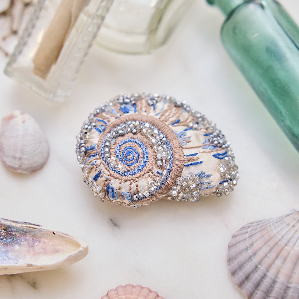 Snail Shell Beaded Ornament