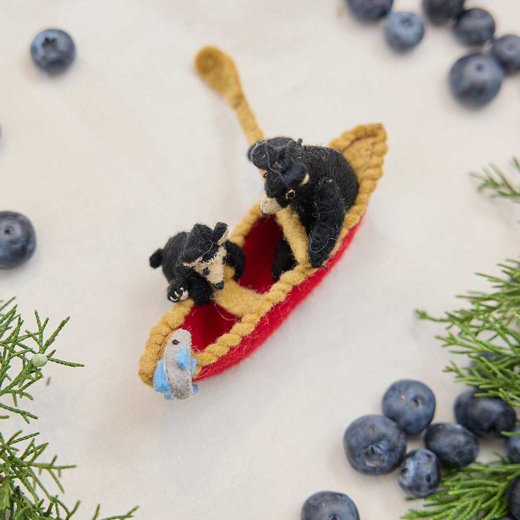 Bears in Canoe Ornament