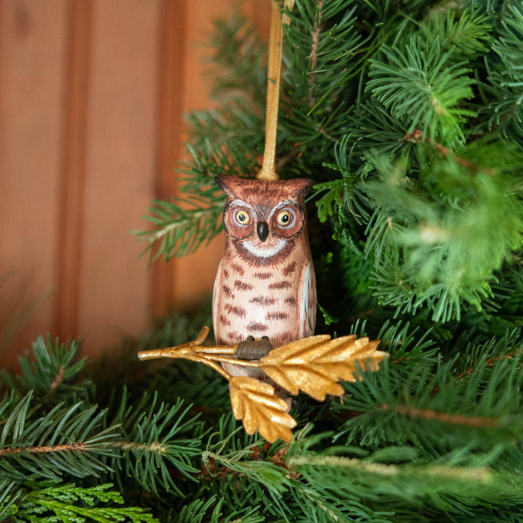 Oak Branch Resin Ornament