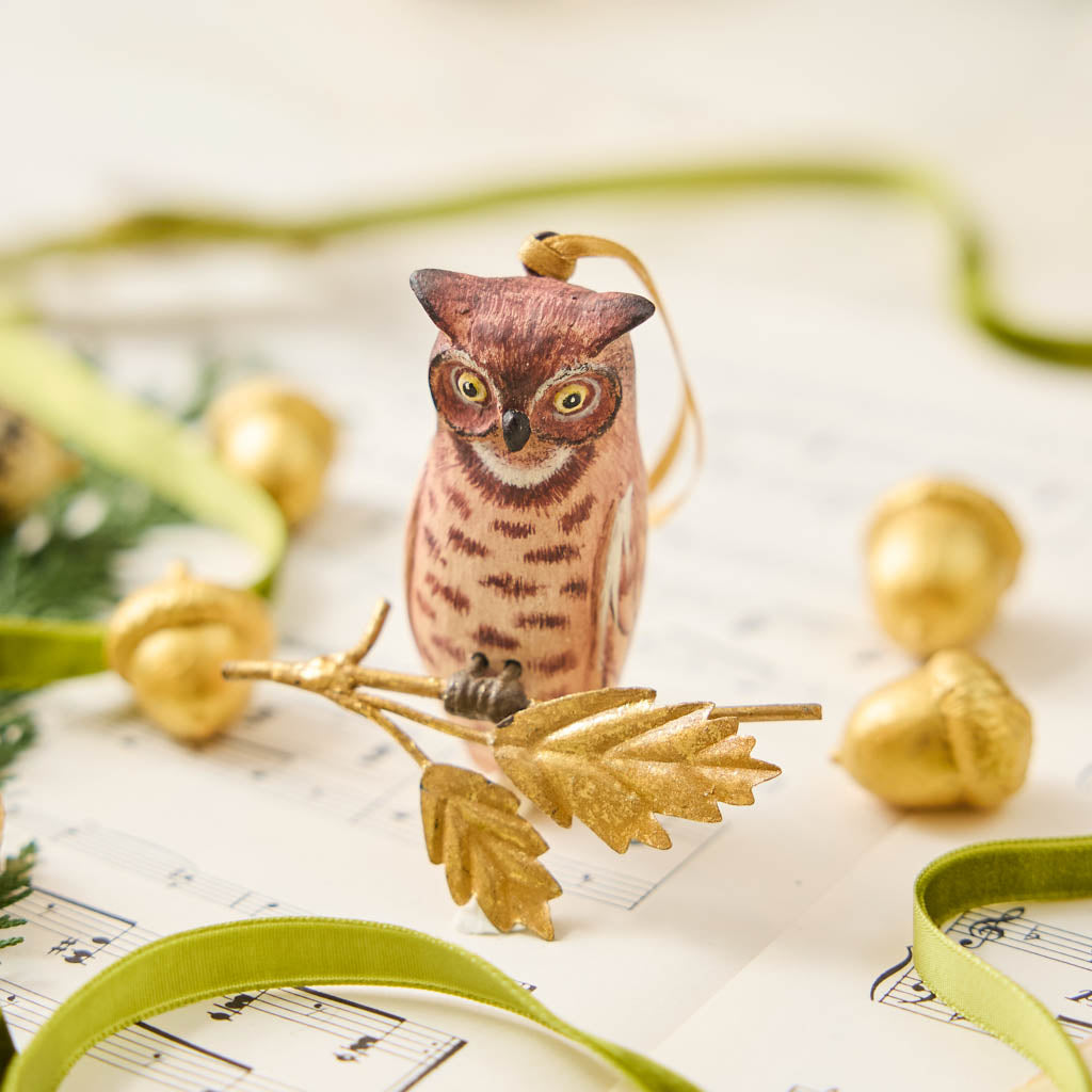 Oak Branch Resin Ornament