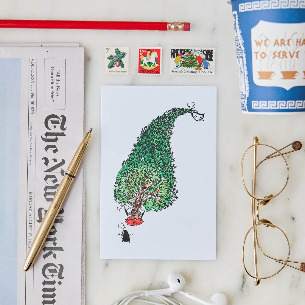Roach-mas Tree Postcard