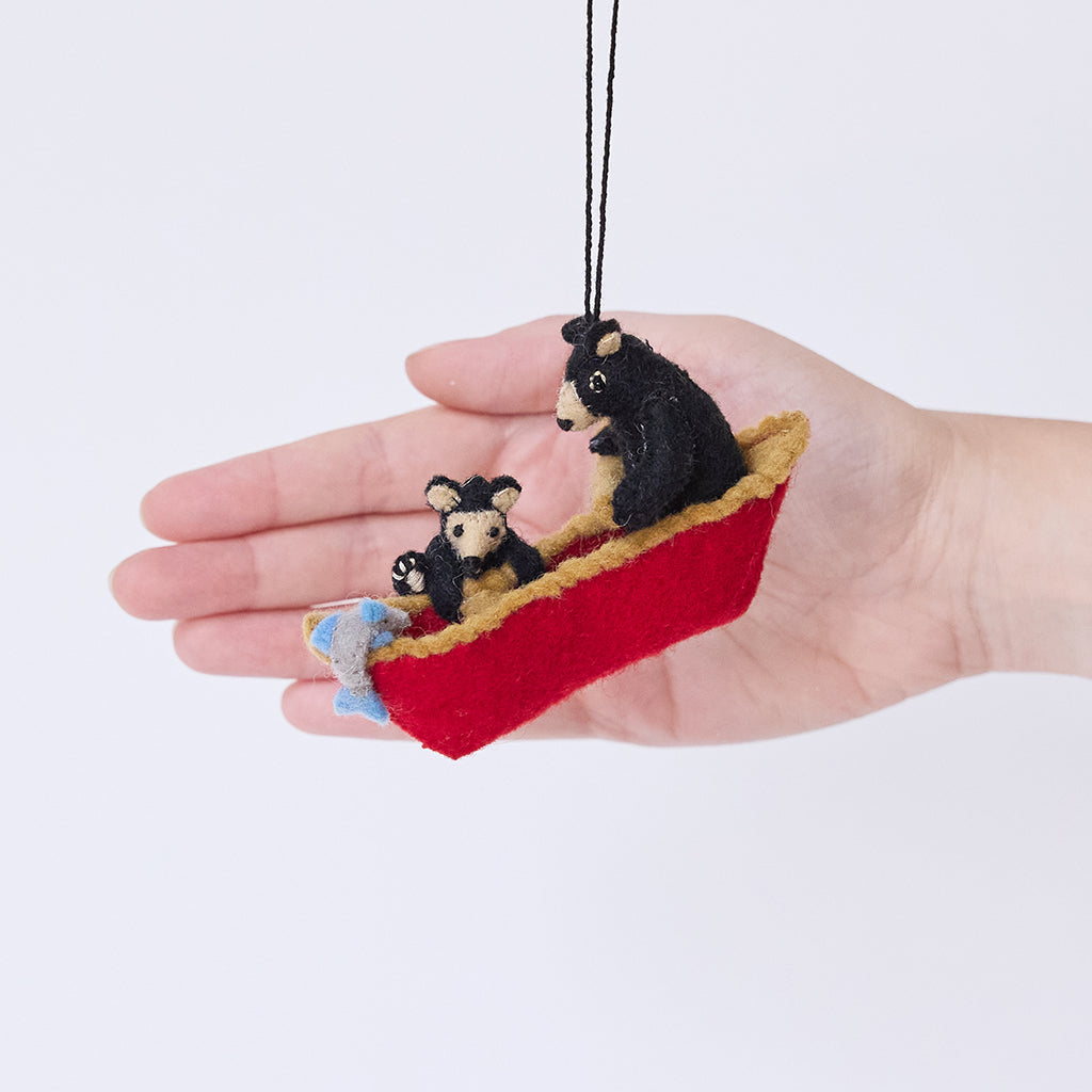 Bears in Canoe Ornament