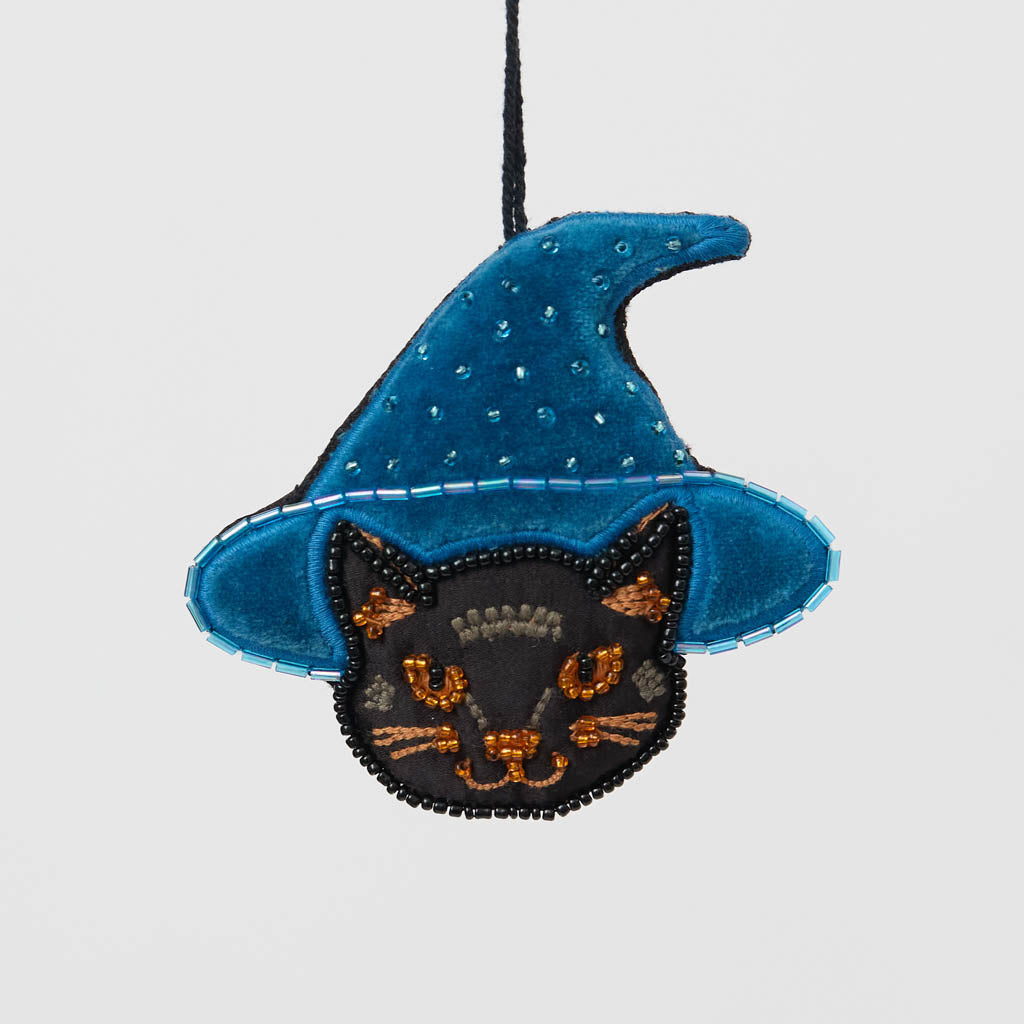 Black Cat Beaded Ornament