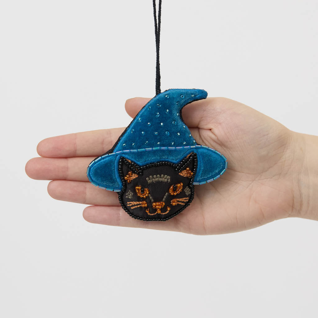 Black Cat Beaded Ornament