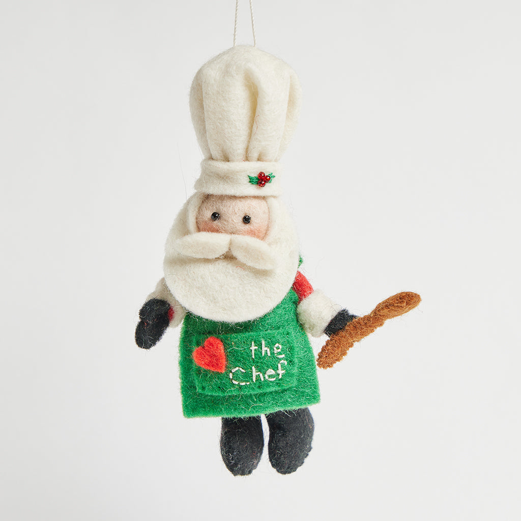 Love Chef Santa Ornament