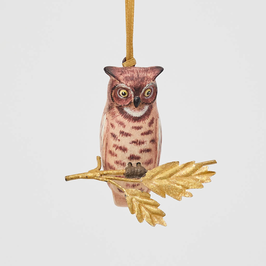 Oak Branch Resin Ornament