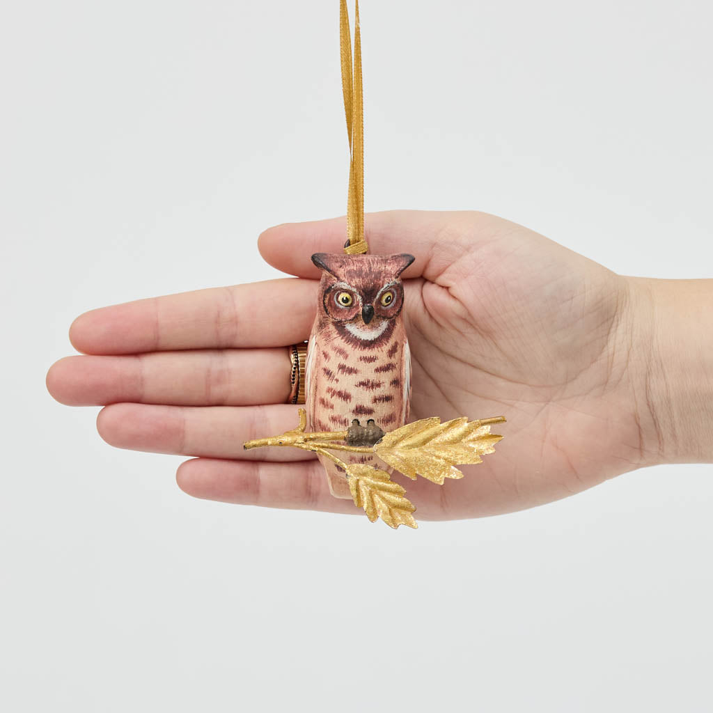 Oak Branch Resin Ornament