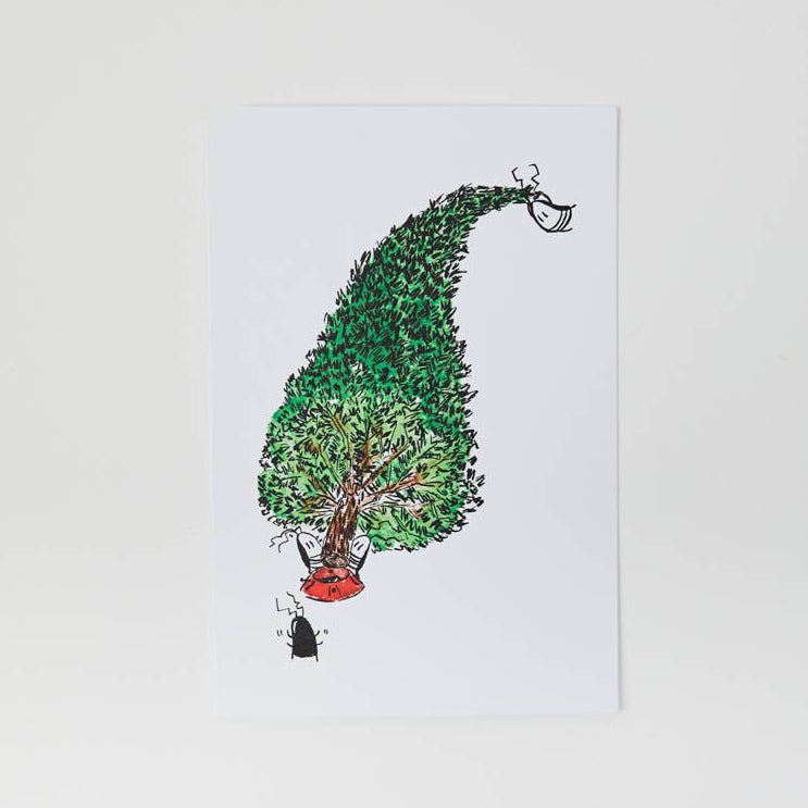 Roach-mas Tree Postcard