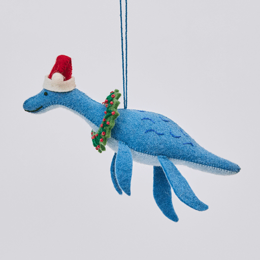 Santa Plesiosaurus Ornament