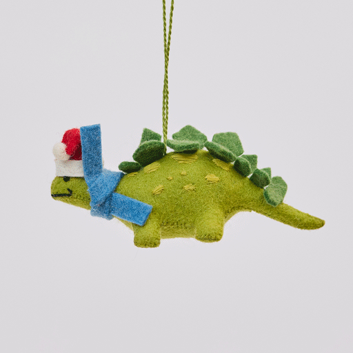 Santa Stegosaurus Ornament