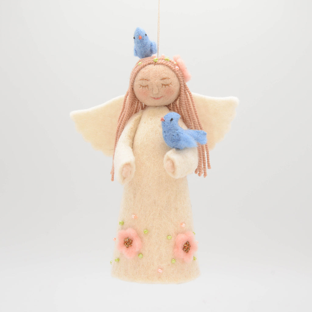 Spring Angel Birds Ornament